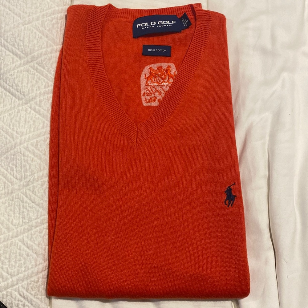 POLO GOLF BY RALPH LAUREN VIVID ORANGE VEST